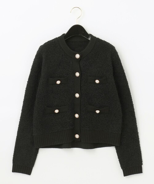 Diagram（ダイアグラム）の「ループニットカーディガン（カーディガン/ボレロ・レディース・ブラック/ホワイト・36）」の22枚目の写真