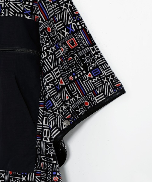 チャイハネ（チャイハネ）の「【チャイハネ】Amina×grn ヘキソナMEN'Sポンチョ（ポンチョ・メンズ・ブラック/ライトブルー/ベージュ・FREE）」の7枚目の写真