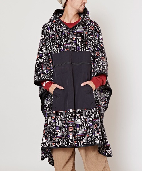 チャイハネ（チャイハネ）の「【チャイハネ】Amina×grn ヘキソナMEN'Sポンチョ（ポンチョ・メンズ・ブラック/ライトブルー/ベージュ・FREE）」の12枚目の写真