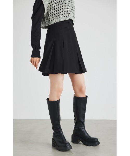 rienda（リエンダ）の「ボックスプリーツハイウエストショートパンツ（その他パンツ・レディース・アイボリー/ブラック/ベージュ・X-SMALL/SMALL/MEDIUM）」の3枚目の写真