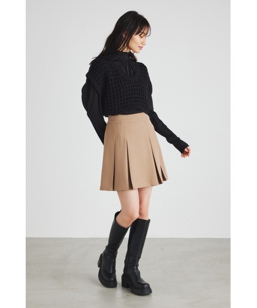 rienda（リエンダ）の「ボックスプリーツハイウエストショートパンツ（その他パンツ・レディース・アイボリー/ブラック/ベージュ・X-SMALL/SMALL/MEDIUM）」の10枚目の写真