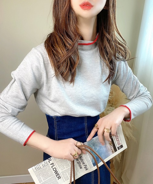 ANOTHER S(アナザーエス)の「タートルネックニット トップス(ニット/セーター・レディース・ブラック/グレイッシュベージュ/グレー/グリーン・FREE)」の5枚目の写真