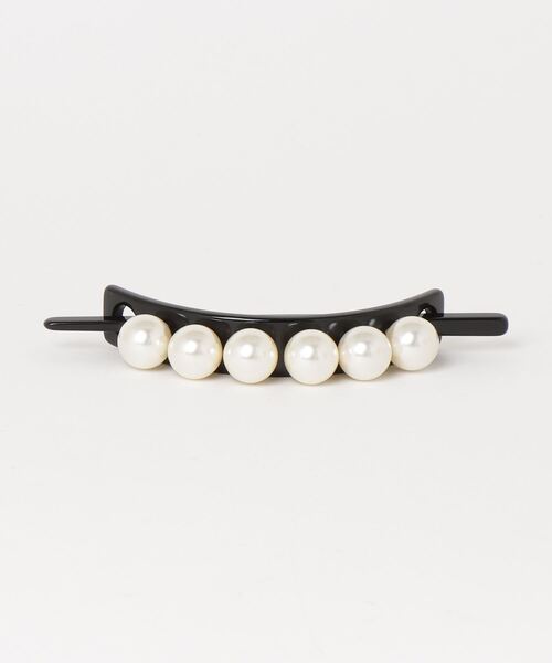 ALEXANDRE DE PARIS（アレクサンドルドゥパリ）の「ALEXANDRE DE PARIS BARRETTE ITALIENNE PERLEE  アレクサンドル ドゥ パリ バレッタ（バレッタ/ヘアクリップ・レディース・ブラック・ONE SIZE）」の5枚目の写真