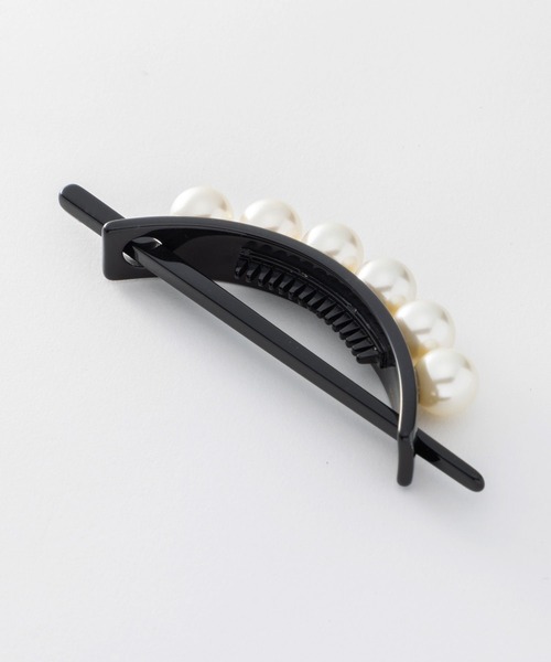 ALEXANDRE DE PARIS（アレクサンドルドゥパリ）の「ALEXANDRE DE PARIS BARRETTE ITALIENNE PERLEE  アレクサンドル ドゥ パリ バレッタ（バレッタ/ヘアクリップ・レディース・ブラック・ONE SIZE）」の3枚目の写真