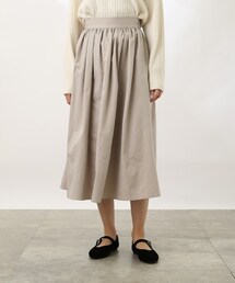 THE SHOP TK  | 【ONOFF活躍/洗える】シャンブレータフタギャザースカート(スカート)