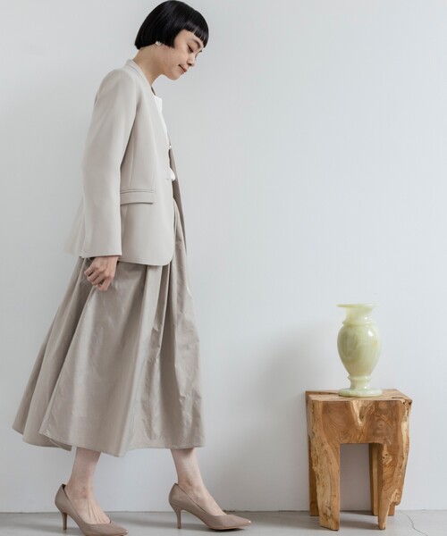 THE SHOP TK （ザ ショップ ティーケー ）の「◆【ONOFF活躍/洗える】シャンブレータフタギャザースカート（スカート・レディース・ブルー/ライトベージュ・11/12/13）」の10枚目の写真