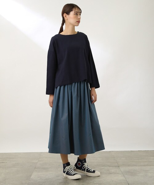 THE SHOP TK （ザ ショップ ティーケー ）の「◆【ONOFF活躍/洗える】シャンブレータフタギャザースカート（スカート・レディース・ブルー/ライトベージュ・11/12/13）」の21枚目の写真