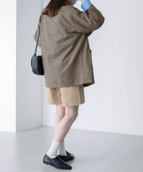 BONLECILL（ボンルシール）の「2way 袖スリット オーバーテーラードジャケット（テーラードジャケット・レディース・ブラウン/ブラック系/ブラック/アイボリー・FREE）」の9枚目の写真