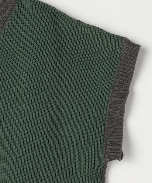 FRAPBOIS（フラボア）の「ミックベスト（ニット/セーター・レディース・ベージュ/グリーン・1）」の11枚目の写真