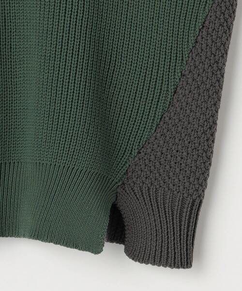 FRAPBOIS（フラボア）の「ミックベスト（ニット/セーター・レディース・ベージュ/グリーン・1）」の12枚目の写真