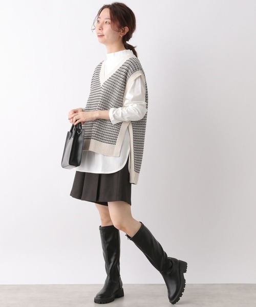 LEPSIM(レプシィム)の「ラウンドヘムハイネックプルオーバー 164093(Tシャツ/カットソー・レディース・ライトグレー/オフホワイト/ブラック・FREE)」の8枚目の写真