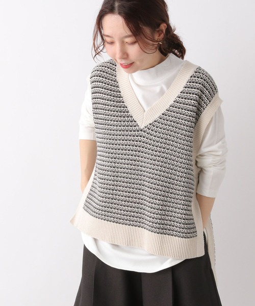 LEPSIM(レプシィム)の「ラウンドヘムハイネックプルオーバー 164093(Tシャツ/カットソー・レディース・ライトグレー/オフホワイト/ブラック・FREE)」の4枚目の写真
