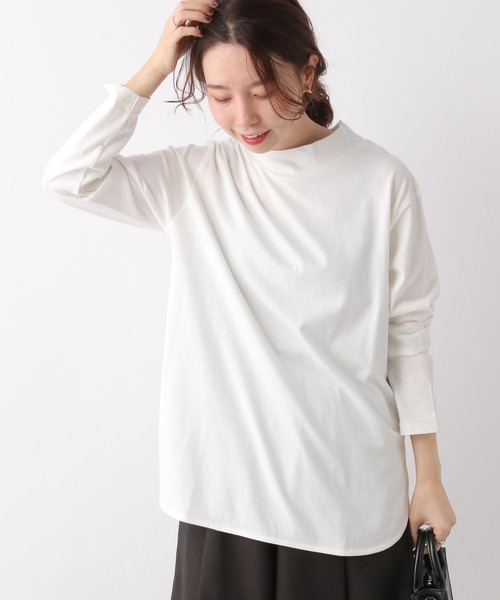 LEPSIM(レプシィム)の「ラウンドヘムハイネックプルオーバー 164093(Tシャツ/カットソー・レディース・ライトグレー/オフホワイト/ブラック・FREE)」の6枚目の写真