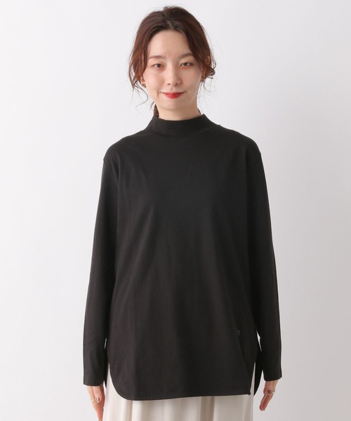 セール】ラウンドヘムハイネックプルオーバー 164093（Tシャツ