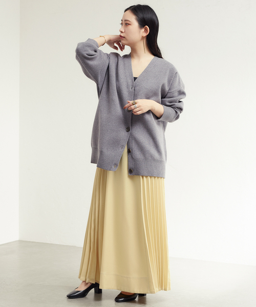 B.C STOCK（ベーセーストック）の「デニムライクプリーツスカート（スカート・レディース・ネイビー/イエロー・FREE）」の16枚目の写真