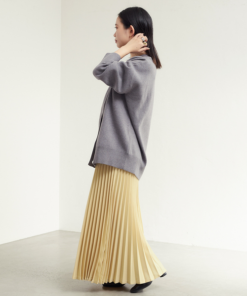 B.C STOCK（ベーセーストック）の「デニムライクプリーツスカート（スカート・レディース・ネイビー/イエロー・FREE）」の17枚目の写真