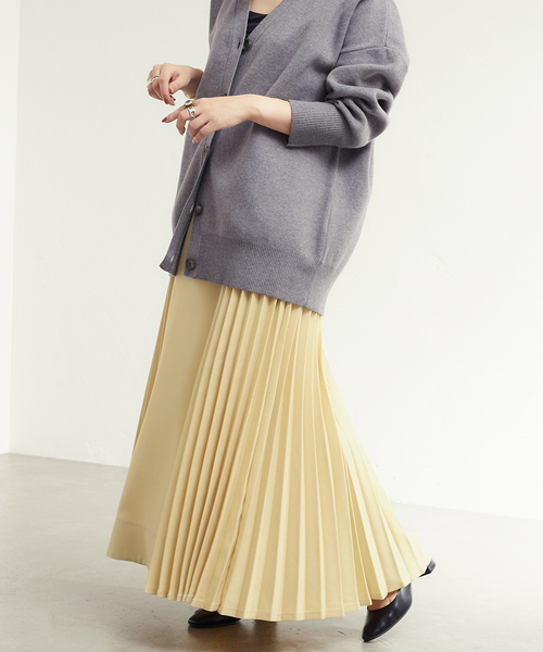 B.C STOCK（ベーセーストック）の「デニムライクプリーツスカート（スカート・レディース・ネイビー/イエロー・FREE）」の19枚目の写真