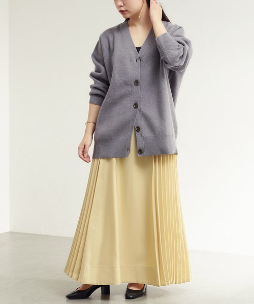 B.C STOCK（ベーセーストック）の「デニムライクプリーツスカート（スカート・レディース・ネイビー/イエロー・FREE）」の20枚目の写真