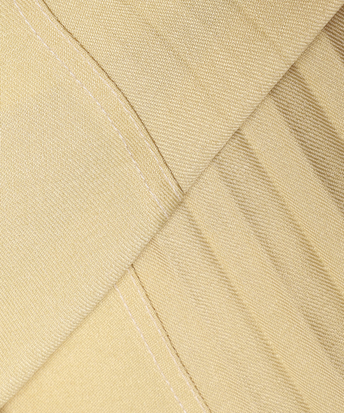 B.C STOCK（ベーセーストック）の「デニムライクプリーツスカート（スカート・レディース・ネイビー/イエロー・FREE）」の5枚目の写真