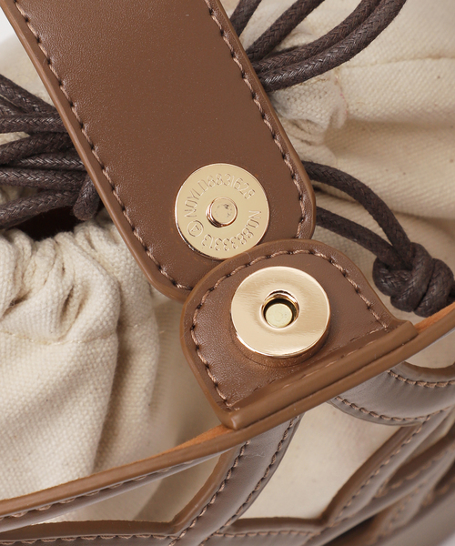 LE TALON（ルタロン）の「LE TALON ラウンドカッティングバッグ（トートバッグ・レディース・チャコールグレー/ブラウン・FREE）」の9枚目の写真