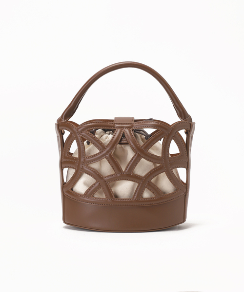 LE TALON（ルタロン）の「LE TALON ラウンドカッティングバッグ（トートバッグ・レディース・チャコールグレー/ブラウン・FREE）」の18枚目の写真