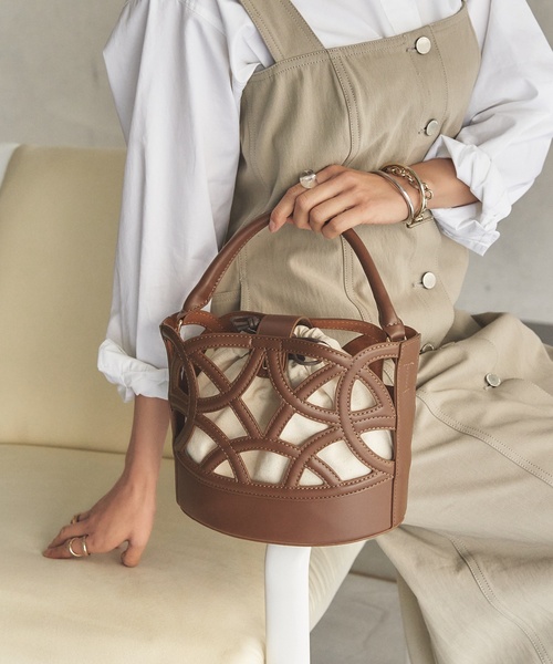 LE TALON（ルタロン）の「LE TALON ラウンドカッティングバッグ（トートバッグ・レディース・チャコールグレー/ブラウン・FREE）」の19枚目の写真