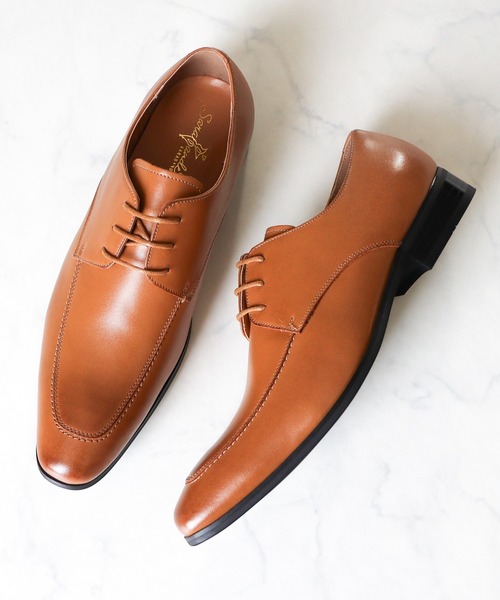 SARABANDE（サラバンド）の「本革ビジネスシューズ ストレートチップ プレーントゥ Uモカ（ドレスシューズ・メンズ・ブラウン系1/ダークブラウン系1/ブラック系1/ブラック系3/ブラウン系2/ブラック系2/ダークブラウン系2/ブラウン系3/ダークブラウン系3・41/43/44/46/42/40/39/45）」の9枚目の写真