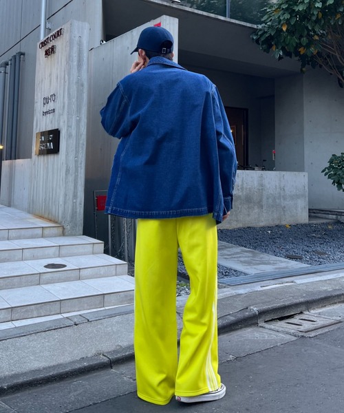 CIAOPANIC（チャオパニック）の「【GEM SPORTSWEAR/ジェムスポーツウェア】ワイドトラックパンツ（スウェットパンツ・レディース・グリーン/パープル/イエロー/ネイビー・FREE）」の10枚目の写真