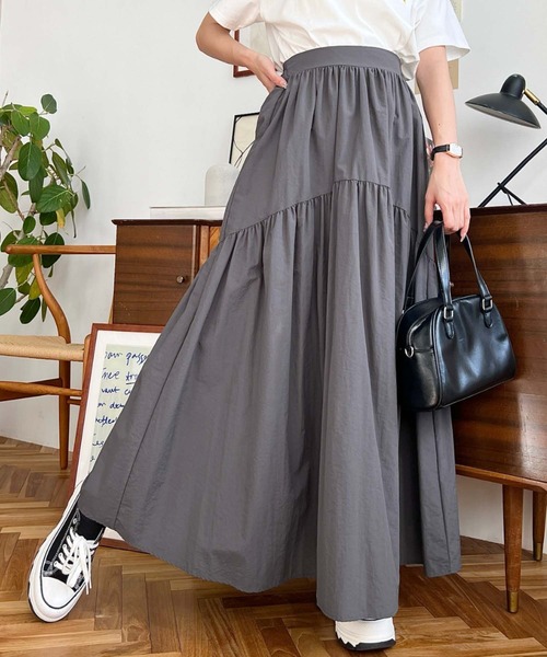 セール】ギャザーデザインスカート（スカート）｜moment+（モーメント