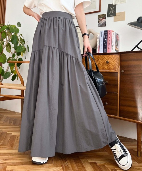 セール】ギャザーデザインスカート（スカート）｜moment+（モーメント