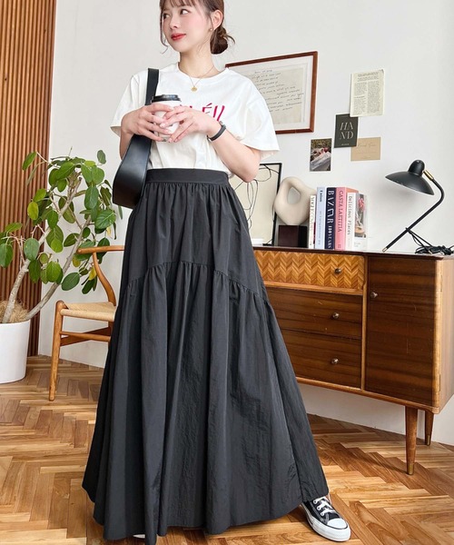 セール】ギャザーデザインスカート（スカート）｜moment+（モーメント