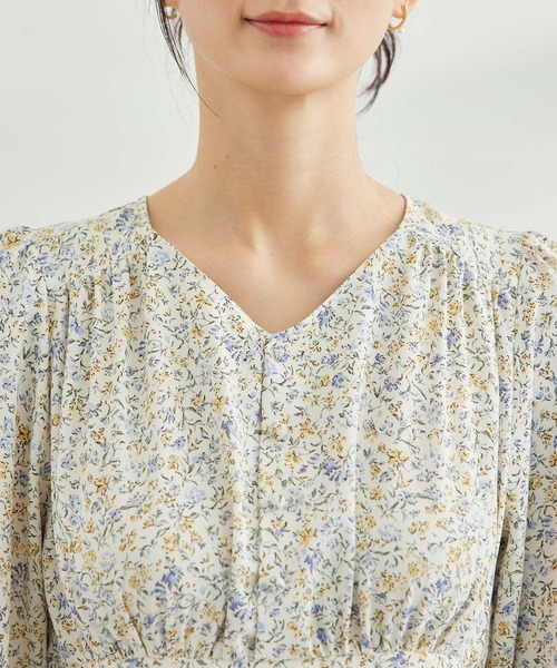 セール】小花柄ハイウエストワンピース（ワンピース）｜ROPE' PICNIC