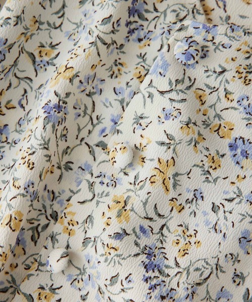 ROPE' PICNIC（ロペピクニック）の「小花柄ハイウエストワンピース（ワンピース・レディース・ベージュ/オフホワイト/ネイビー・38/36）」の19枚目の写真