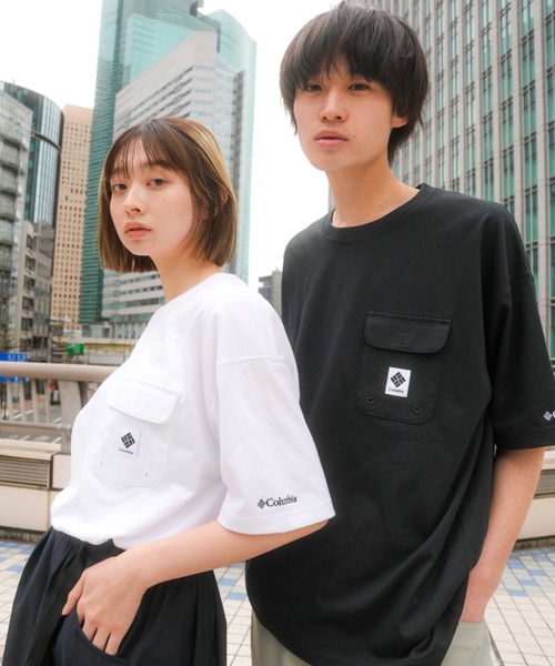 Columbia（コロンビア）の「【展開店舗限定アイテム】columbia/コロンビア インペリアルパーク ワンポイント ワイドシルエット/オーバーサイズ ポケットTシャツ/半袖Tシャツ PM0734（Tシャツ/カットソー・メンズ・ブラック/ホワイト/グリーン/ベージュ・M/L/XL）」の10枚目の写真