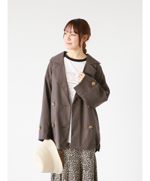 ehka sopo（エヘカソポ）の「ゆるトレンチコート（トレンチコート・レディース・ライトベージュ/ベージュ/チャコール・ﾌﾘ-）」の15枚目の写真