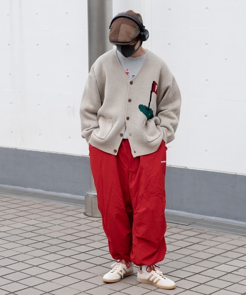 Perushu（ペルーシュ）の「ユーズドライクゴルフジャガードカーディガン（カーディガン/ボレロ・メンズ・オレンジ/ブルー/ライトベージュ/セージグリーン・LARGE/MEDIUM）」の11枚目の写真