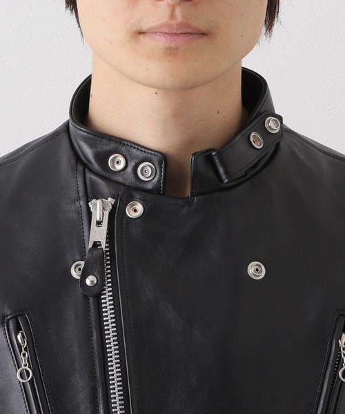 Schott(ショット)の「【Schott / ショット】DOUBLE BREST RIDERS(ライダースジャケット・メンズ・ブラック・MEDIUM/LARGE/X-LARGE)」の7枚目の写真