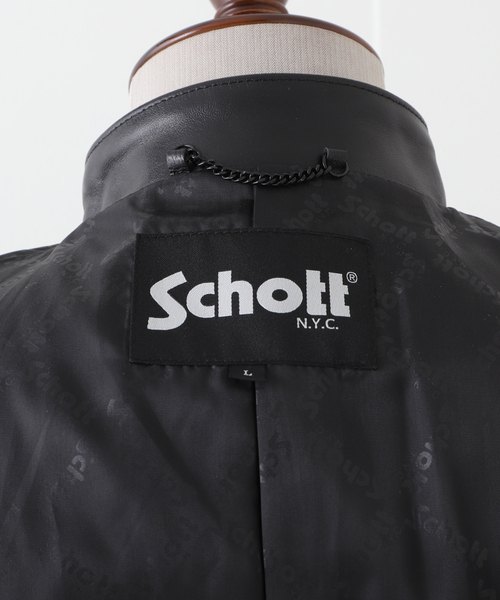 Schott(ショット)の「【Schott / ショット】DOUBLE BREST RIDERS(ライダースジャケット・メンズ・ブラック・MEDIUM/LARGE/X-LARGE)」の22枚目の写真