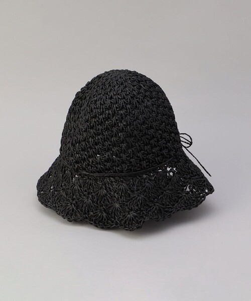 FREAK'S STORE（フリークスストア）の「フラワー編みペーパーハット（ハット・レディース・ブラック/オフホワイト/ブラウン・ONE SIZE）」の16枚目の写真