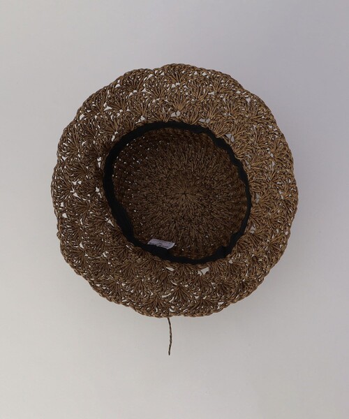FREAK'S STORE（フリークスストア）の「フラワー編みペーパーハット（ハット・レディース・ブラック/オフホワイト/ブラウン・ONE SIZE）」の20枚目の写真