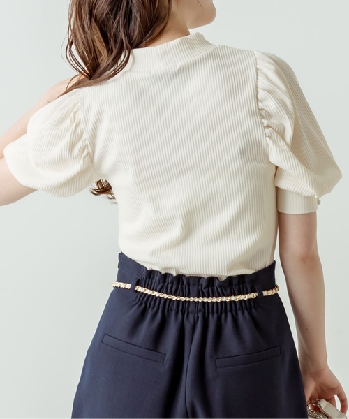 OLIVE des OLIVE（オリーブデオリーブ）の「衿刺繍プチハイプルオーバー　1031060190（Tシャツ/カットソー・レディース・サックスブルー/オフホワイト/ホワイト系その他/ブラック・FREE）」の7枚目の写真