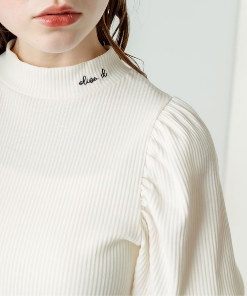 OLIVE des OLIVE（オリーブデオリーブ）の「衿刺繍プチハイプルオーバー　1031060190（Tシャツ/カットソー・レディース・サックスブルー/オフホワイト/ホワイト系その他/ブラック・FREE）」の8枚目の写真