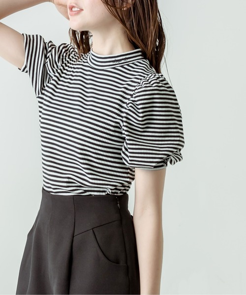 OLIVE des OLIVE（オリーブデオリーブ）の「衿刺繍プチハイプルオーバー　1031060190（Tシャツ/カットソー・レディース・サックスブルー/オフホワイト/ホワイト系その他/ブラック・FREE）」の14枚目の写真