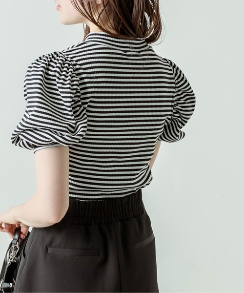 OLIVE des OLIVE（オリーブデオリーブ）の「衿刺繍プチハイプルオーバー　1031060190（Tシャツ/カットソー・レディース・サックスブルー/オフホワイト/ホワイト系その他/ブラック・FREE）」の15枚目の写真