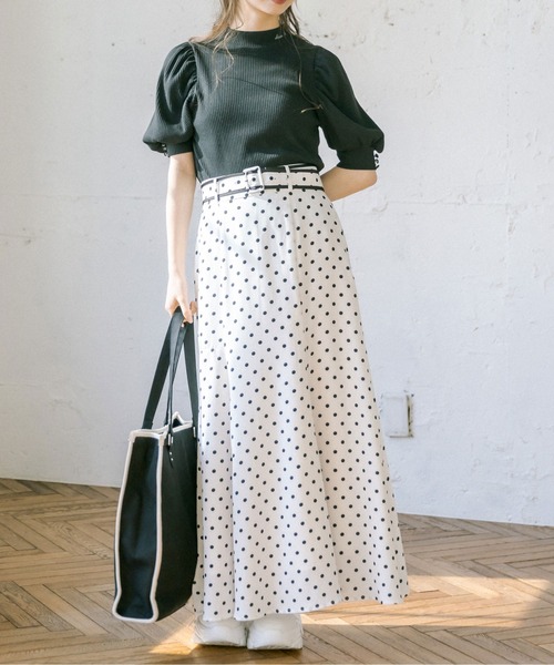 OLIVE des OLIVE（オリーブデオリーブ）の「衿刺繍プチハイプルオーバー　1031060190（Tシャツ/カットソー・レディース・サックスブルー/オフホワイト/ホワイト系その他/ブラック・FREE）」の22枚目の写真