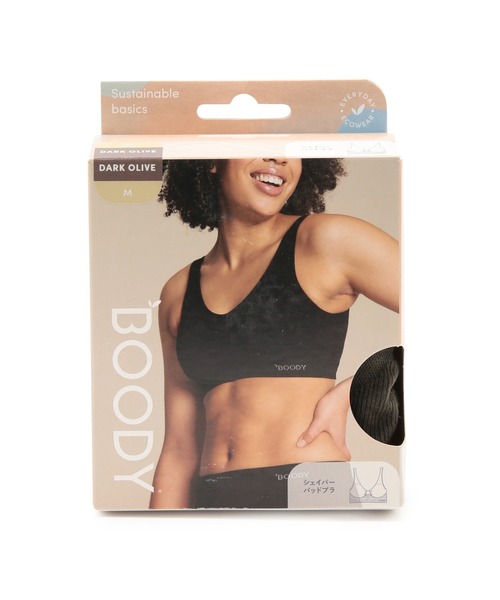 BOODY（ブーディ）の「Boody　シェイパーパッドブラ（スポーツブラ・レディース・ブラック/オリーブ/ベージュ系その他2・S/M）」の9枚目の写真