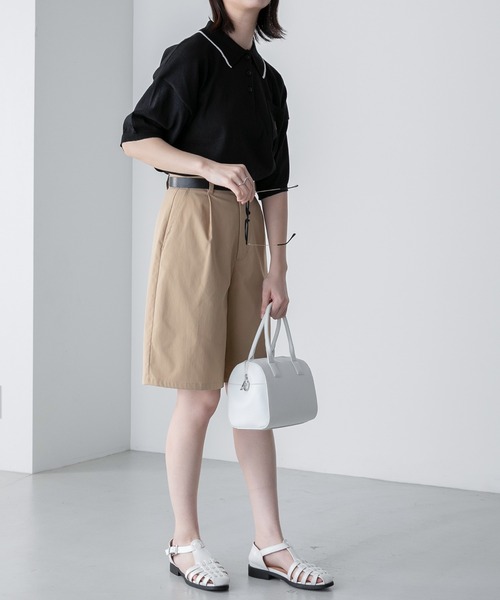 BONLECILL(ボンルシール)の「【JAMMINコラボ】フランスパンモチーフ刺繍 配色ライン ニットポロプルオーバー(ポロシャツ・レディース・ネイビー/ブラック/オフホワイト/ブルー・FREE)」の20枚目の写真