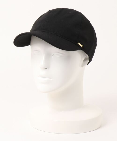 Q（キュー）の「麻混キャップ（キャップ・レディース・ブラック・ONE SIZE）」の2枚目の写真