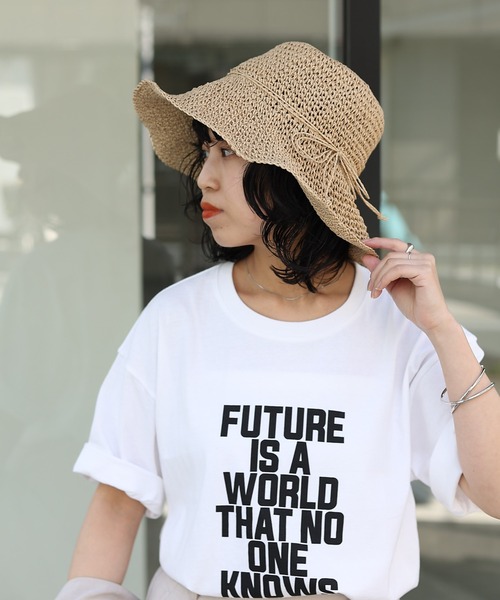 COLONY 2139（コロニートゥーワンスリーナイン）の「手編みつば広ペーパーハット（ハット・レディース・ライトベージュ/ベージュ/ブラック/モカ・FREE）」の20枚目の写真