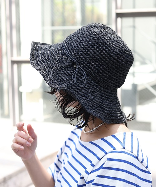COLONY 2139（コロニートゥーワンスリーナイン）の「手編みつば広ペーパーハット（ハット・レディース・ライトベージュ/ベージュ/ブラック/モカ・FREE）」の17枚目の写真